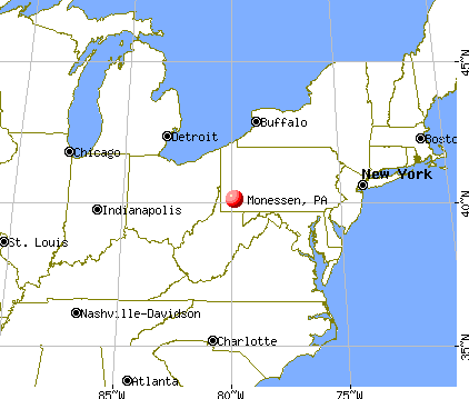 Monessen, Pennsylvania map