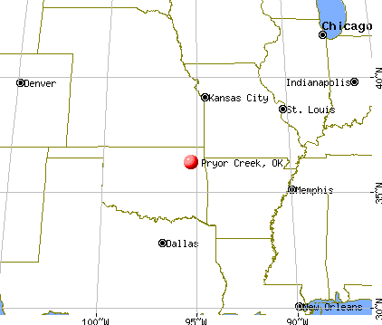 Pryor Creek, Oklahoma map