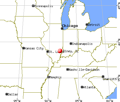 Olney, Illinois map