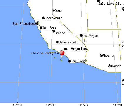 Alondra Park, California map