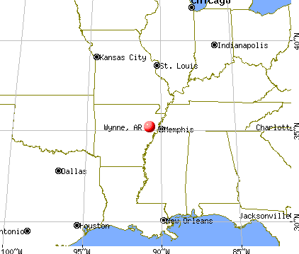 Wynne, Arkansas map