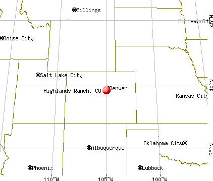 Highlands Ranch, Colorado map