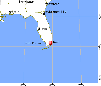 West Perrine, Florida map