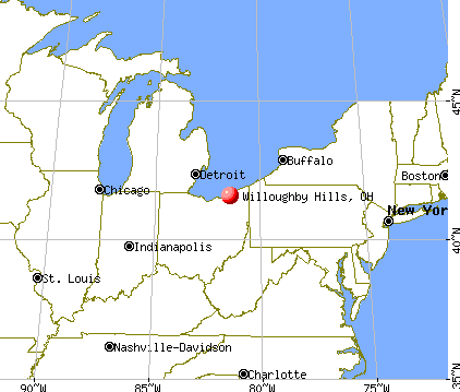 Willoughby Hills, Ohio map