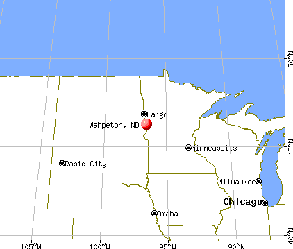 Wahpeton, North Dakota map