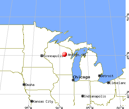 Antigo, Wisconsin map