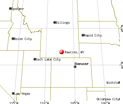 Rawlins, Wyoming map