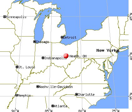 Heath, Ohio map
