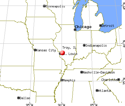 Troy, Illinois map