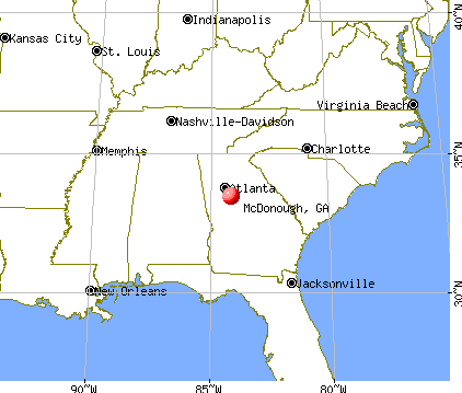McDonough, Georgia map