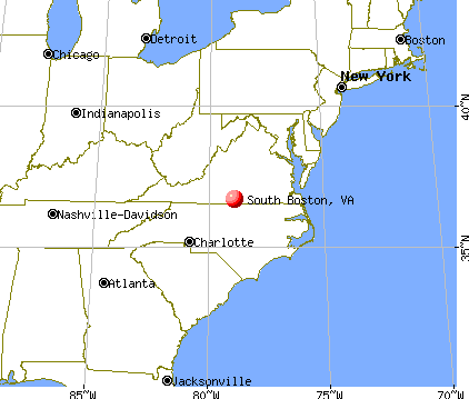 South Boston, Virginia map