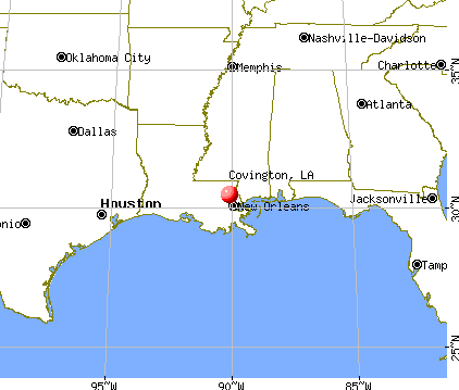 Covington, Louisiana map