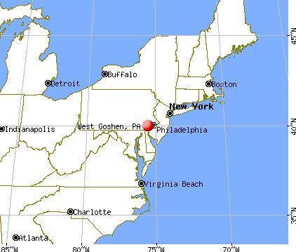West Goshen, Pennsylvania map