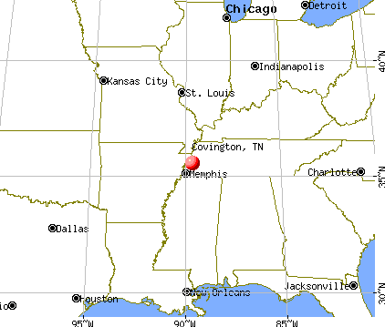 Covington, Tennessee map