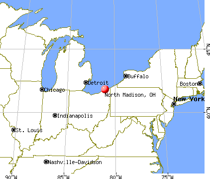 North Madison, Ohio map