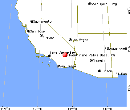 Twentynine Palms Base, California map