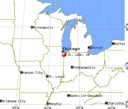 St. John, Indiana map