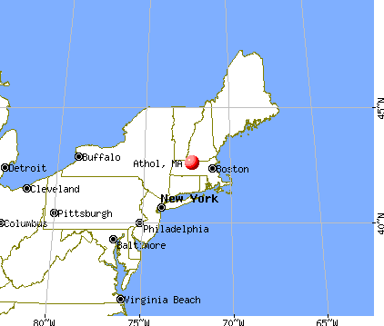 Athol, Massachusetts map