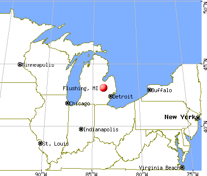 Flushing, Michigan map
