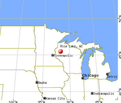 Rice Lake, Wisconsin map