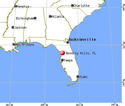 Beverly Hills, Florida map