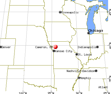 Cameron, Missouri map
