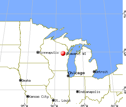 Shawano, Wisconsin map