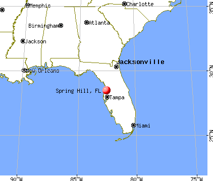 Spring Hill, Florida map