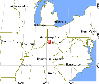 Alexandria, Kentucky map