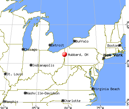Hubbard, Ohio map