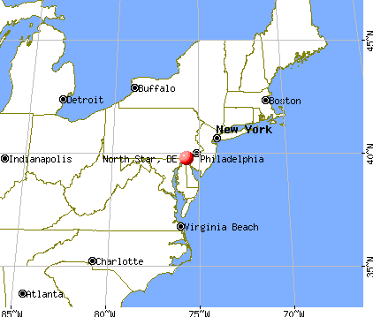 North Star, Delaware map