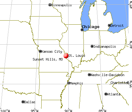 Sunset Hills, Missouri map