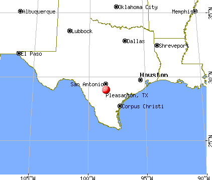Pleasanton, Texas map