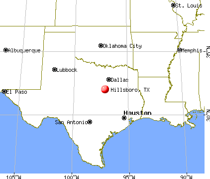 Hillsboro, Texas map