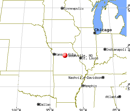 Boonville, Missouri map
