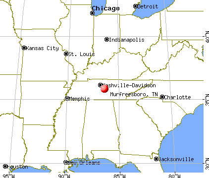 Murfreesboro, Tennessee map