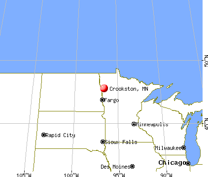 Crookston, Minnesota map