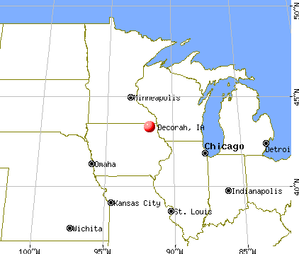 Decorah, Iowa map