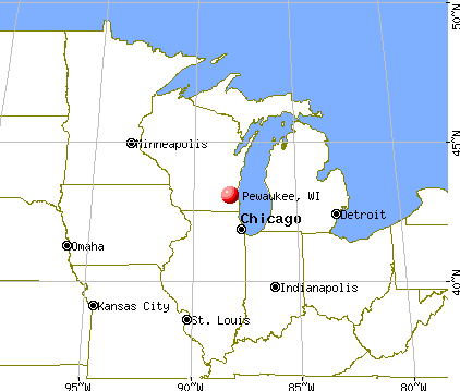 Pewaukee, Wisconsin map