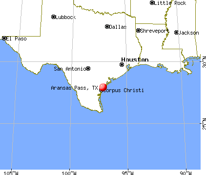 Aransas Pass, Texas map
