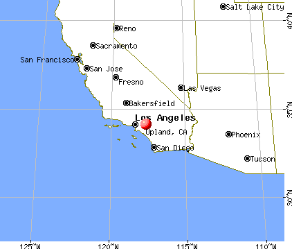 Upland, California map
