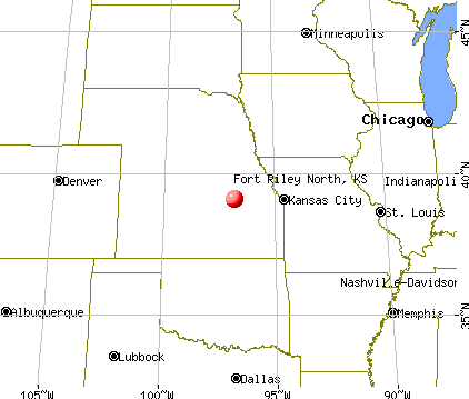 Fort Riley North, Kansas map
