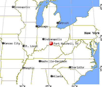 Fort Mitchell, Kentucky map