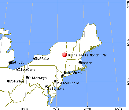 Glens Falls North, New York map