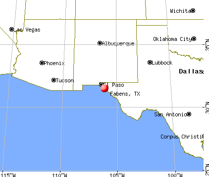 Fabens, Texas map