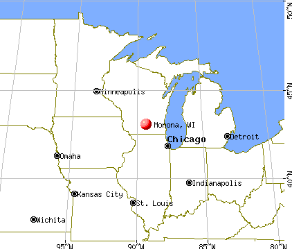 Monona, Wisconsin map