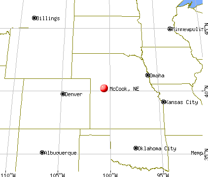McCook, Nebraska map