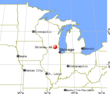 Delavan, Wisconsin map