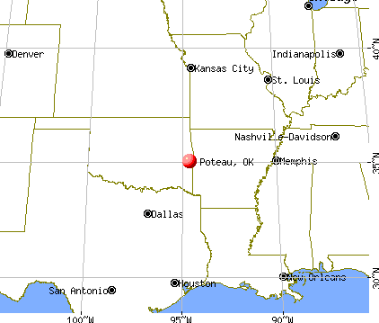Poteau, Oklahoma map