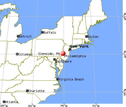 Glenside, Pennsylvania map